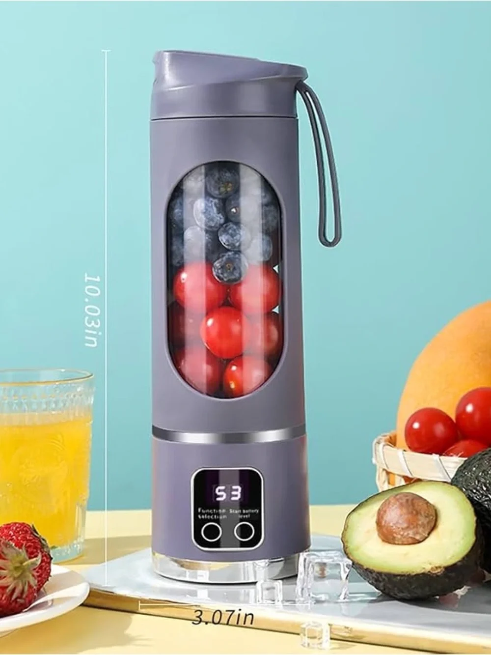 Portable Juicing Cup HS-860 450ml Gray  Color NWT